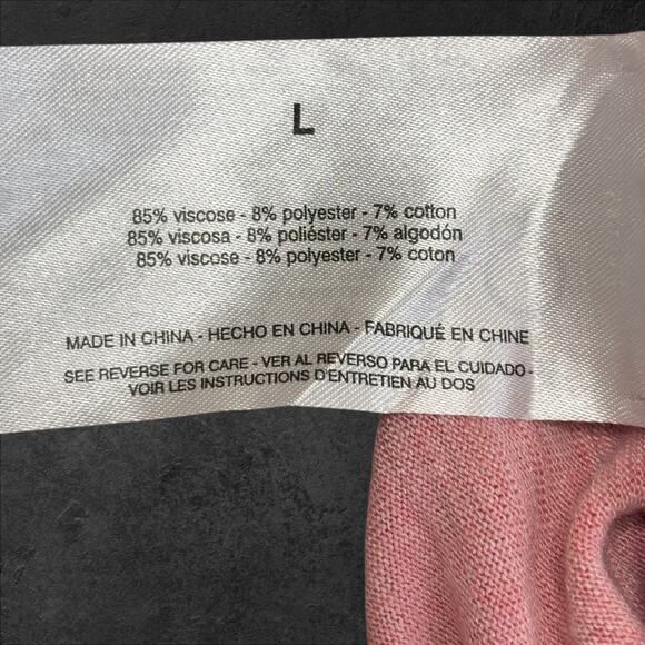 Jessica Simpson Soft Pink V-Neck Cap Sleeve Tee Relaxed Fit Feminine Size L - Picture 4 of 5